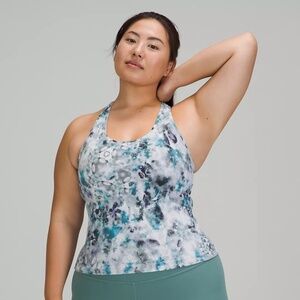 lululemon Cool Nulu Racerback Tank Top, Size 0, Blue Floral, NWOT